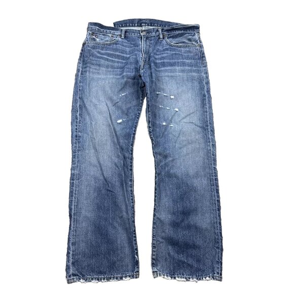 Vtg Ralph Lauren POLO RL 867 Classic Fit Straight Jeans Distressed Fits 38x30 - Picture 1 of 8